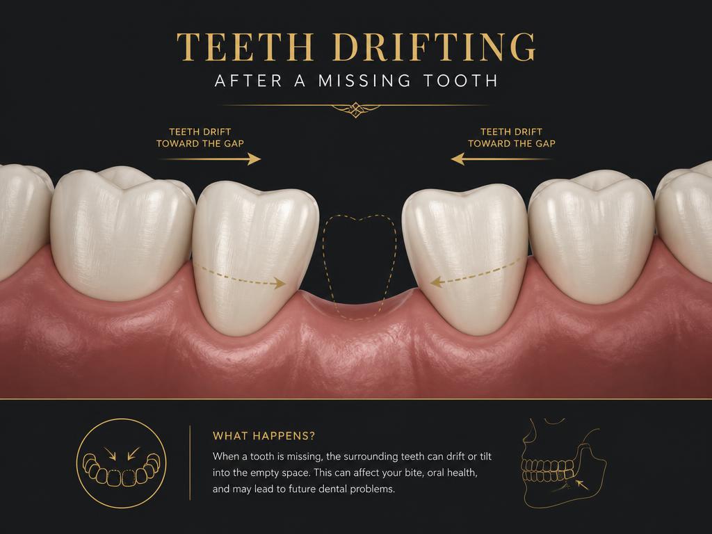 Teeth shift out of place
